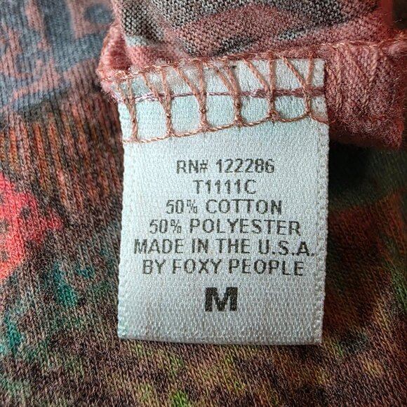 Butterfly Dropout pink and blue top M - Picture 7 of 10